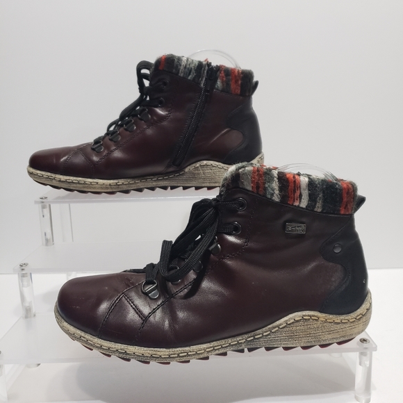 Rieker | Shoes | Remonte Ricker Burgundy Ankle Boots 65 | Poshmark